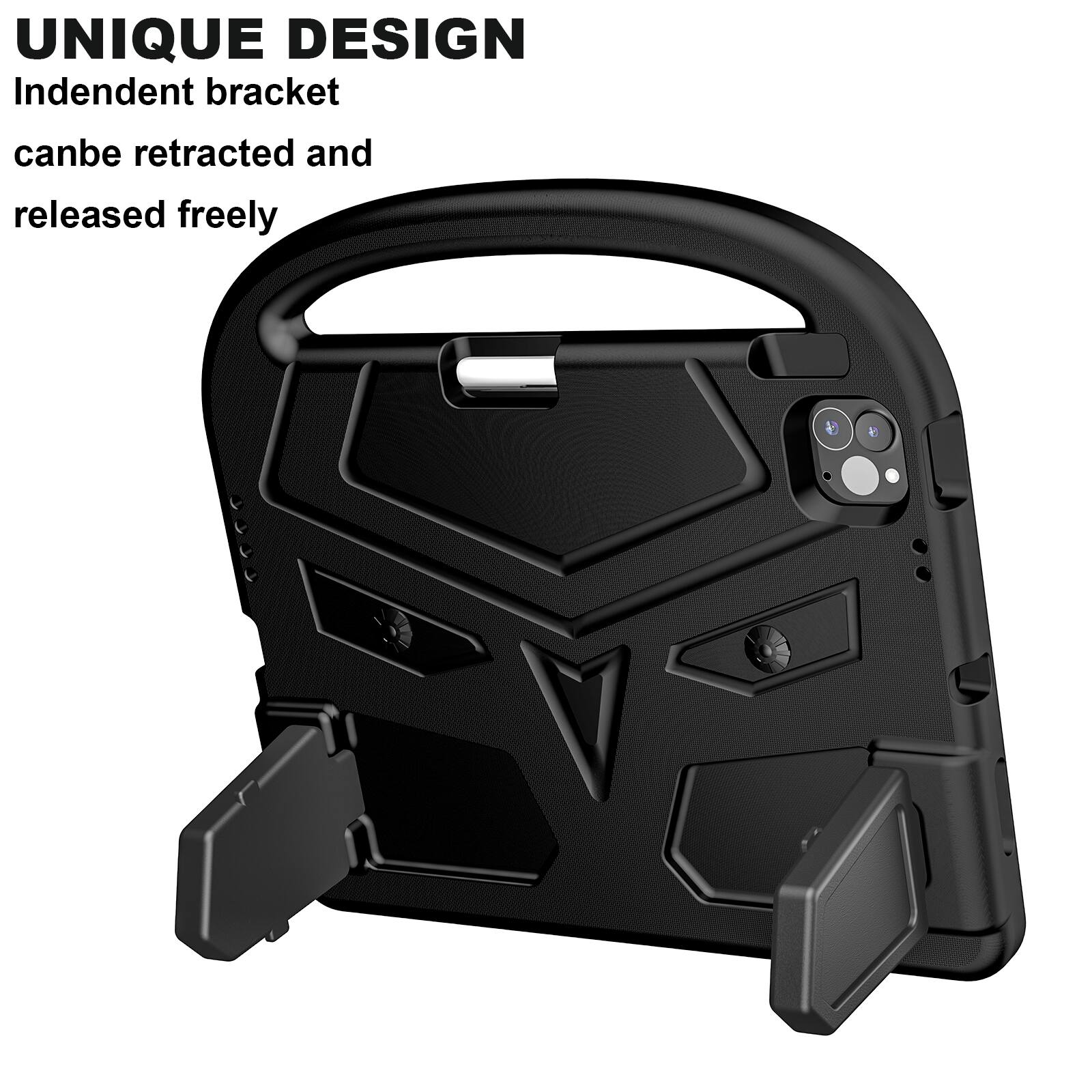 UNIQUE DESIGN  
Independent bracket can be retracted and released freely