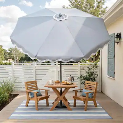 10 ft patio table umbrella Heavy-Duty Aluminum If your umbrella comes with its own light 8 X 10 Ft No