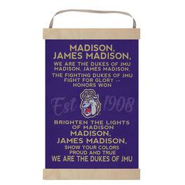Jardine - James Madison Dukes 12'' x 20'' Fight Song Banner Sign - Purple