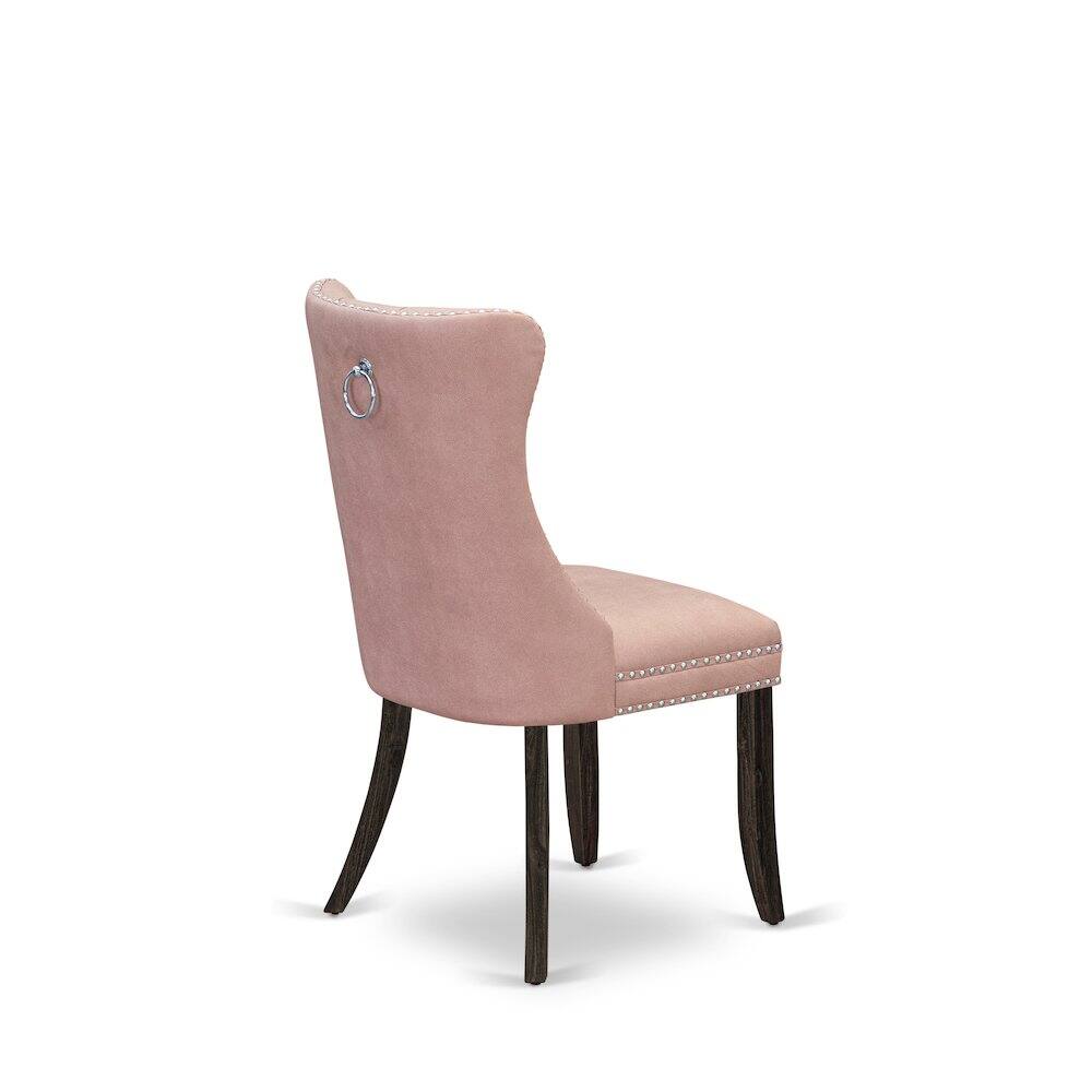 Left. East West Furniture - Parson Kitchen Chairs - Brown.