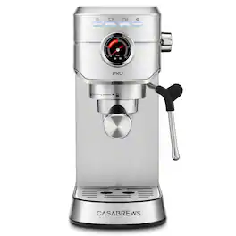 Casabrews - CM5418Pro 20-Bar Espresso Machine and Coffee Maker - Silver