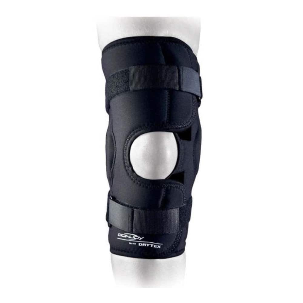 DonJoy - Drytex Sport Hinged Knee Wraparound, Adjustable Fit - Medium (Pack of 1) - Black/Black