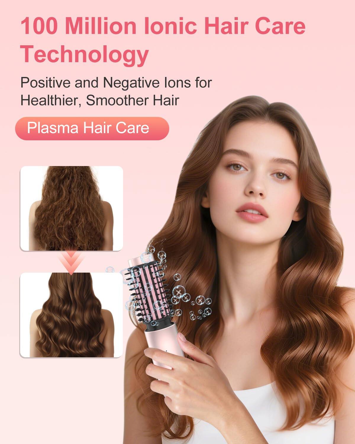 100 Million Ionic Hair Care Technology

Positive and Negative Ions for Healthier, Smoother Hair

Plasma Hair Care