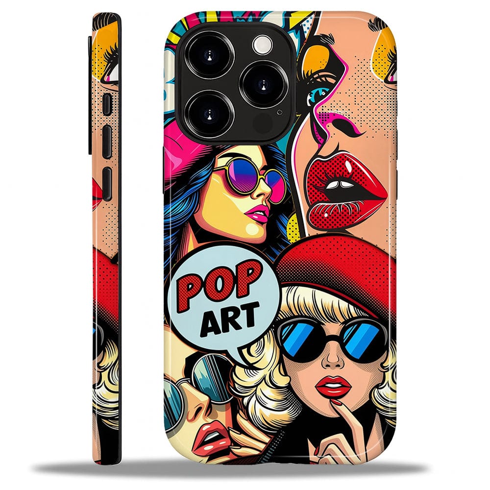BUBM - Smartphone Case for iPhone - 2-Layer Durable Smartphone Protection Case - Pop Art Icons - Pop Art Icons for iPhone 15 Pro