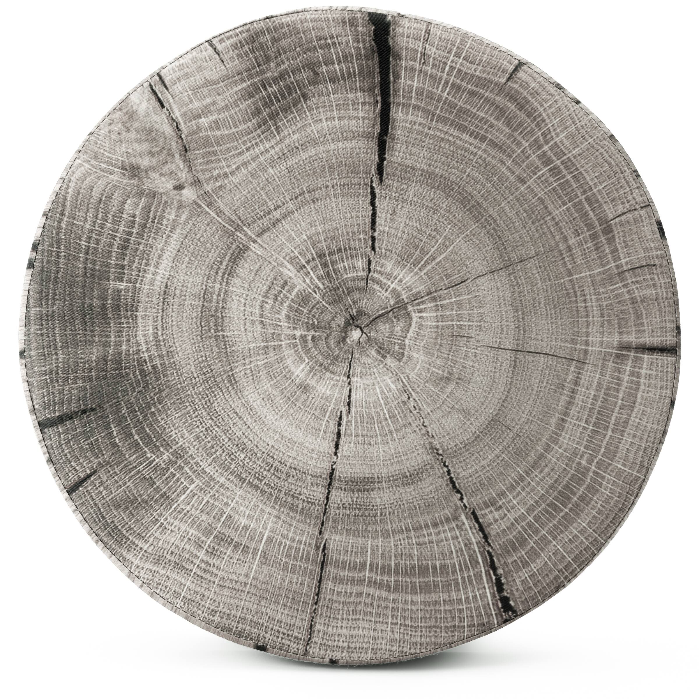 Alt View 2. Sorbus - Sorbus Tree Stump Stool, 2 Pack Storage Ottoman 15 Inch Fake Tree Stumps Log Stool Storage, Artificial Tree Trunk - Gray.