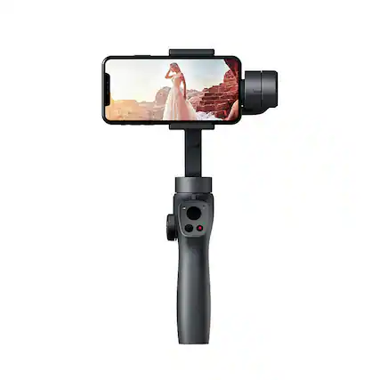 Front. Cluzine - 3-Axis Handheld Gimbal Stabilizer for Phones & Action Cameras, Anti-Shake Stabilization.