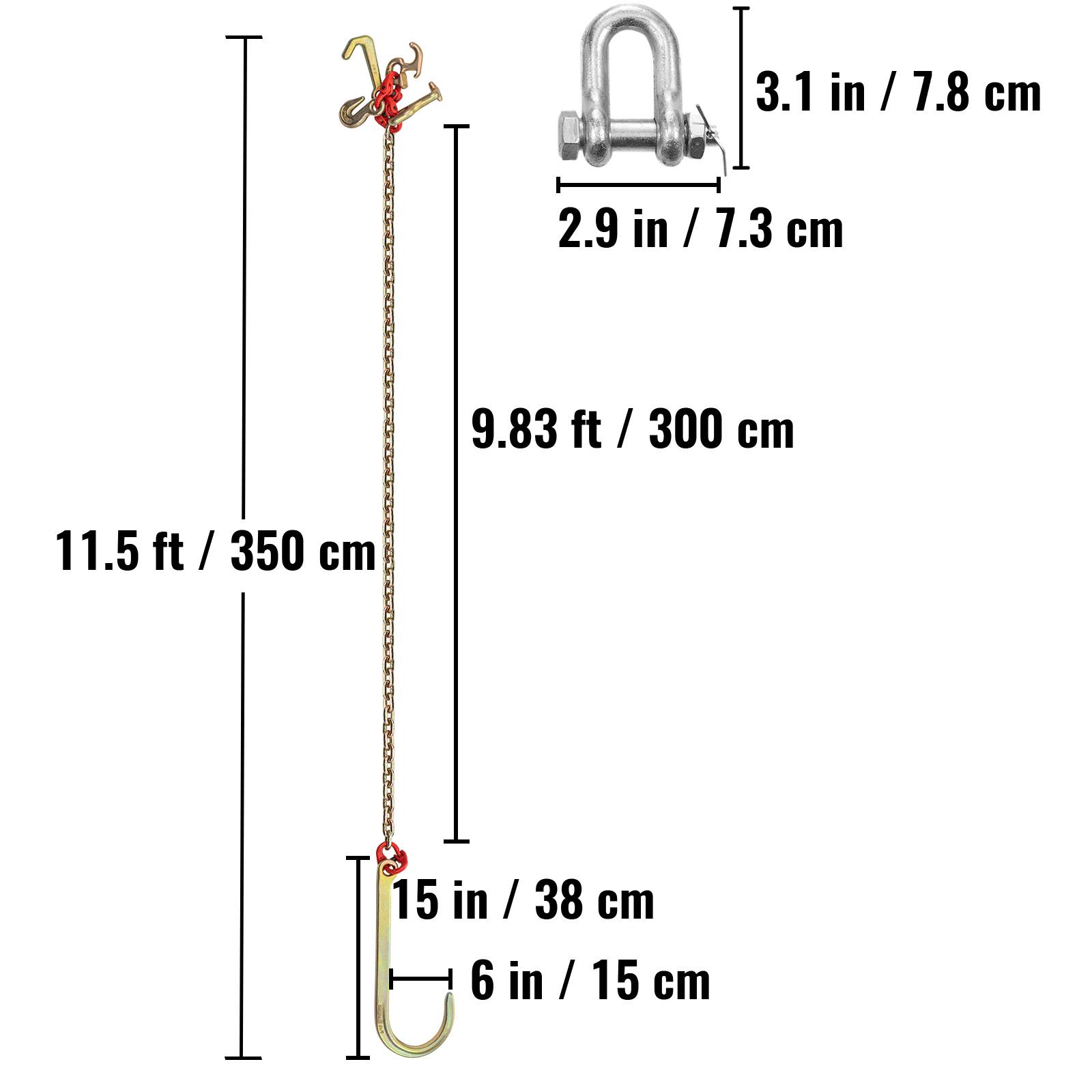 3.1 in / 7.8 cm  
2.9 in / 7.3 cm  
9.83 ft / 300 cm  
11.5 ft / 350 cm  
15 in / 38 cm  
6 in / 15 cm