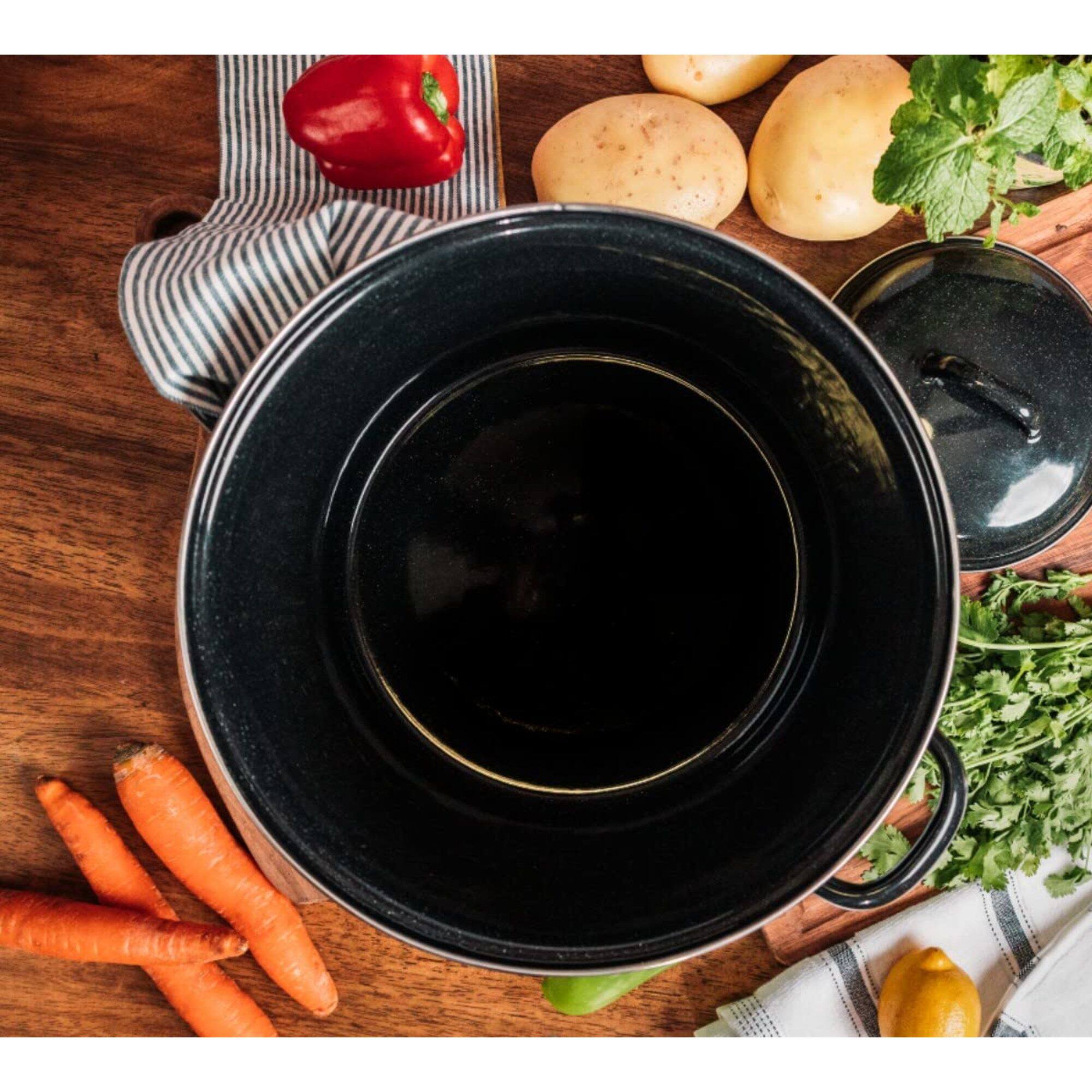 Alt View 1. Granite Ware - Granite Ware Heavy Guage Stock Pot, 15 Qt - Speckled Black - Speckled Black.