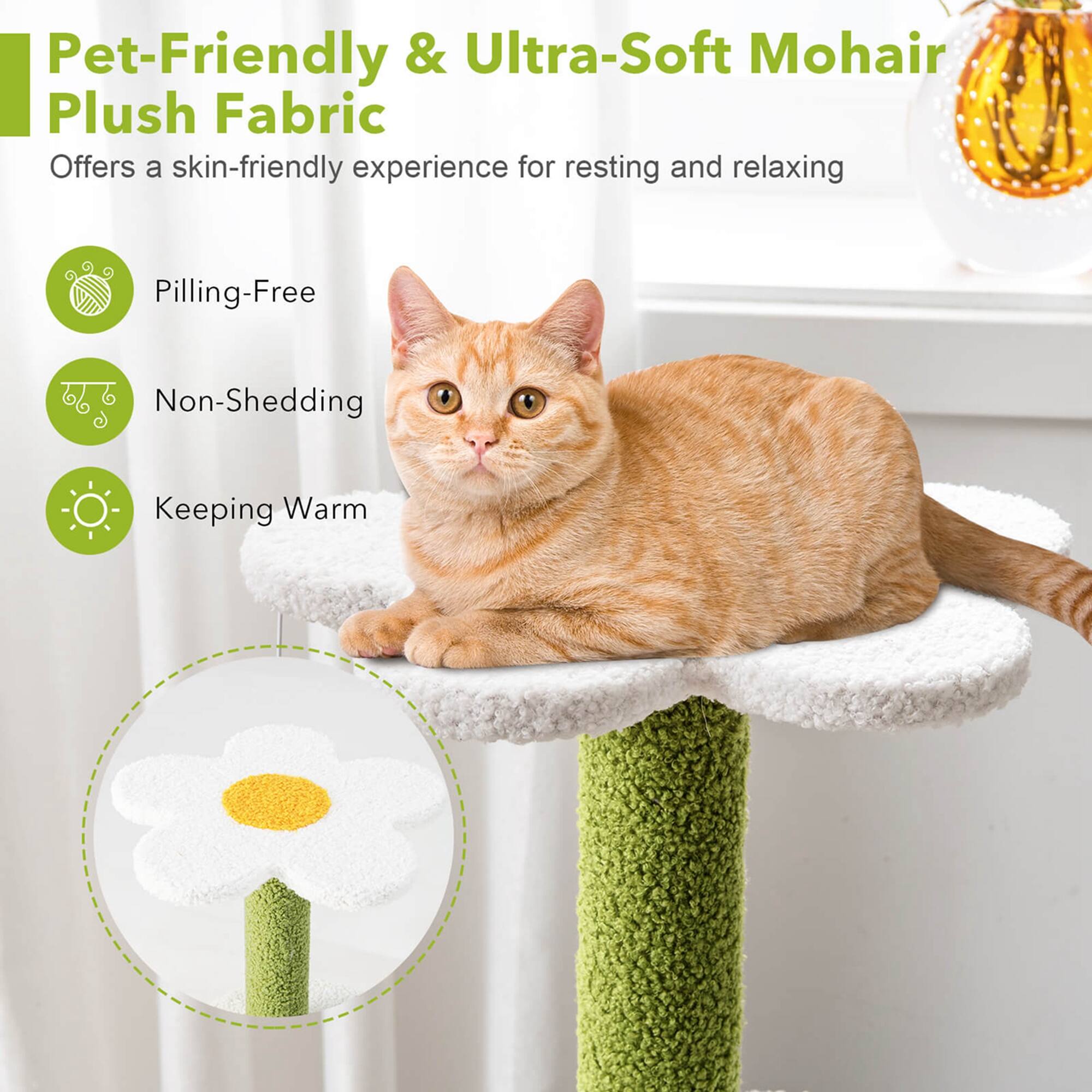 Pet-Friendly & Ultra-Soft Mohair Plush Fabric
Offers a skin-friendly experience for resting and relaxing
Pilling-Free
Non-Shedding
Keeping Warm