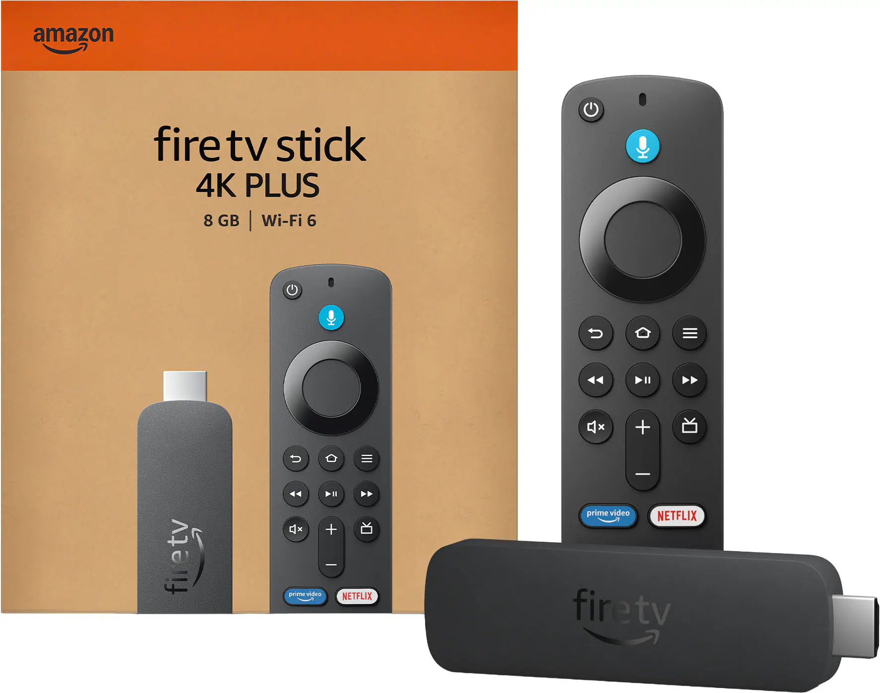 Amazon Fire TV Stick 4K Plus
8 GB | Wi-Fi 6
Prime Video
Netflix