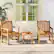Alt View 1. Costway - 1 PCS Teak Wood Patio Dining Chair Outdoor Armchair with Slatted Seat & Solid Legs - Natural.