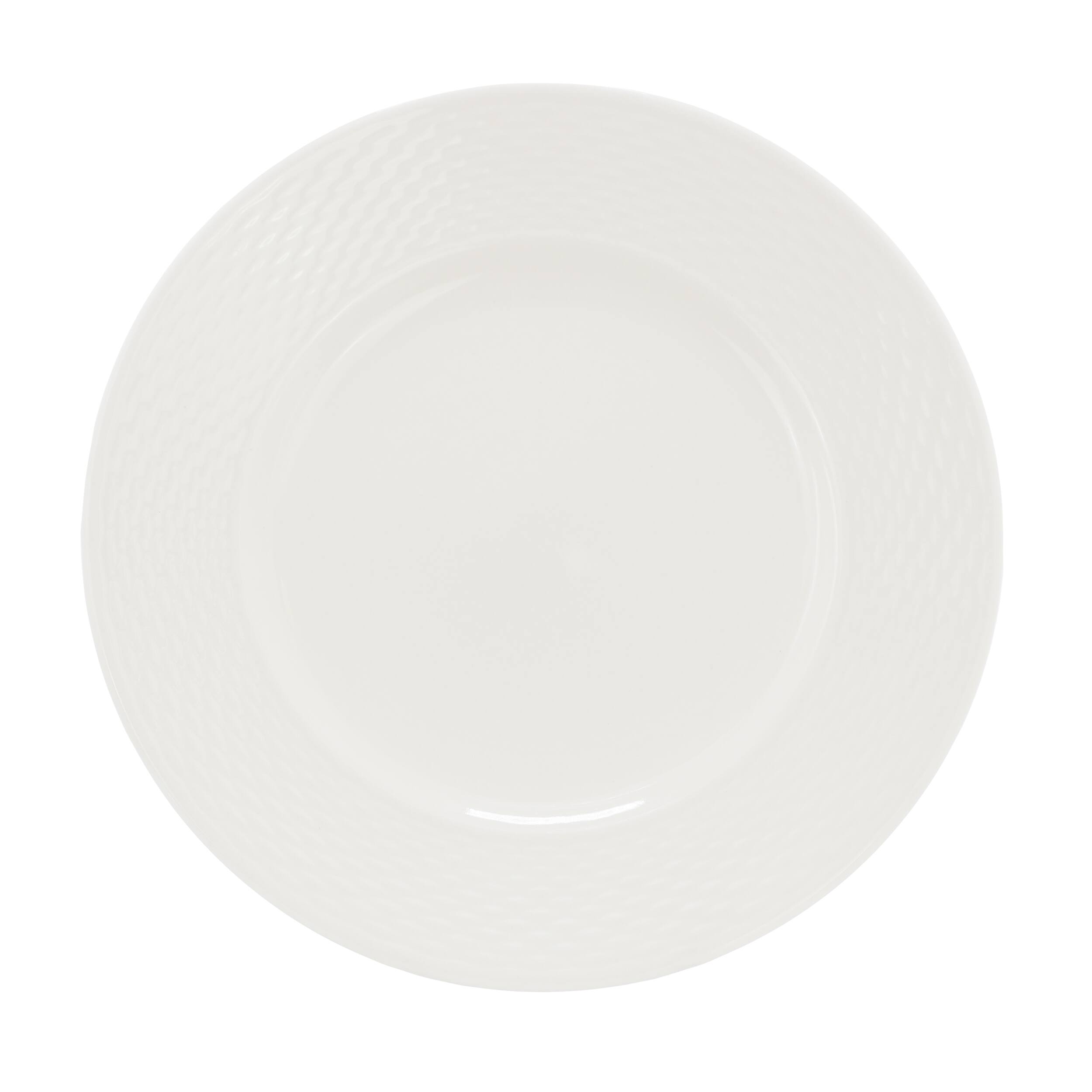 Left. Elama - Elama Fiona 18 Piece Stoneware Dinnerware Set in White - White.