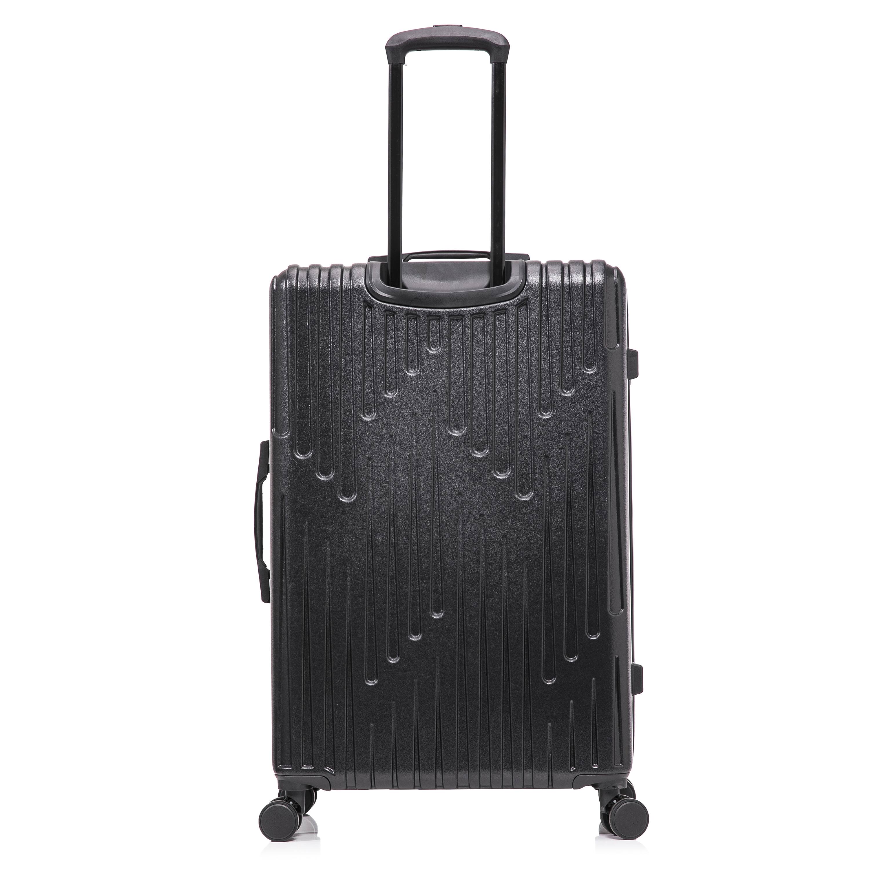 Alt View 4. InUSA - Drip lightweight hardside spinner 3 Piece Luggage Set  20"/24"/28" - BLACK.