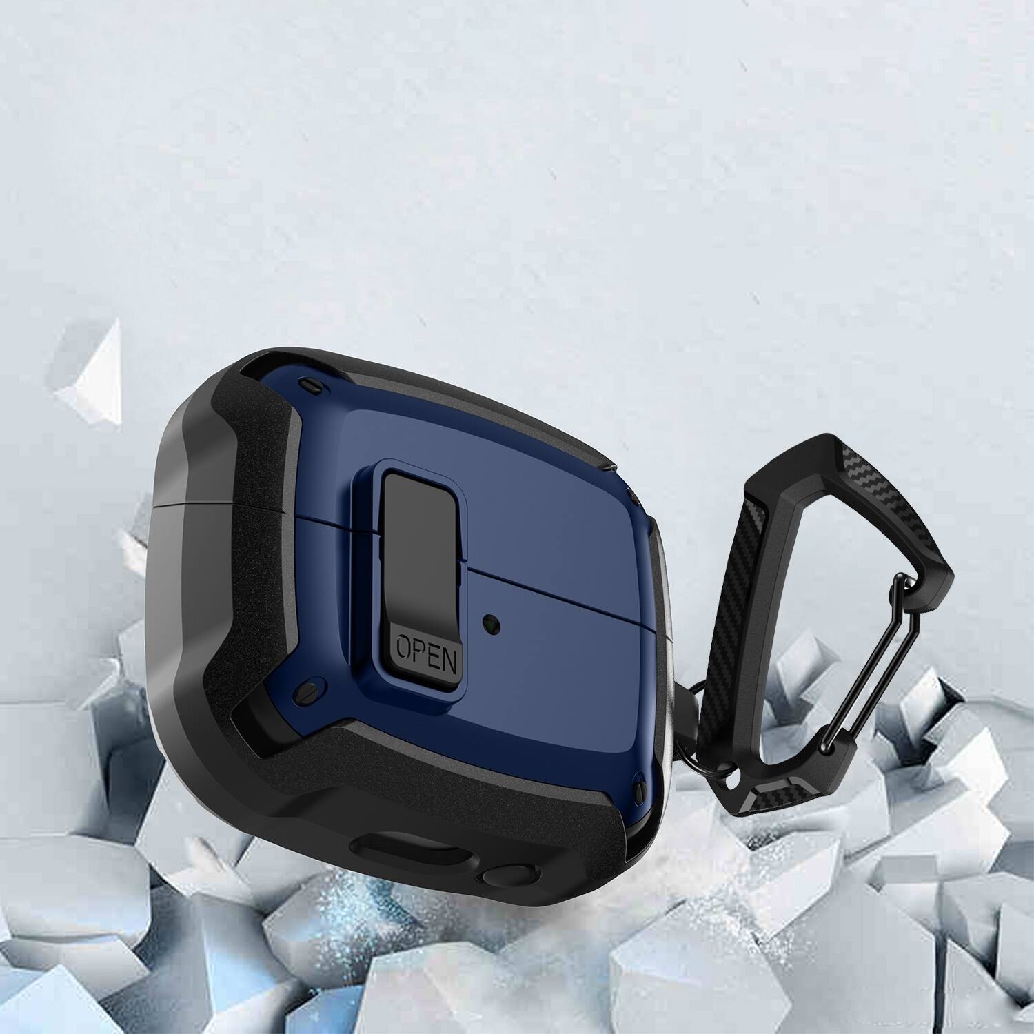 Alt View 16. SaharaCase - Raider Series Heavy Duty Case for Samsung Galaxy Buds3, Buds3 Pro and Buds3 FE Headphones - Midnight Blue.