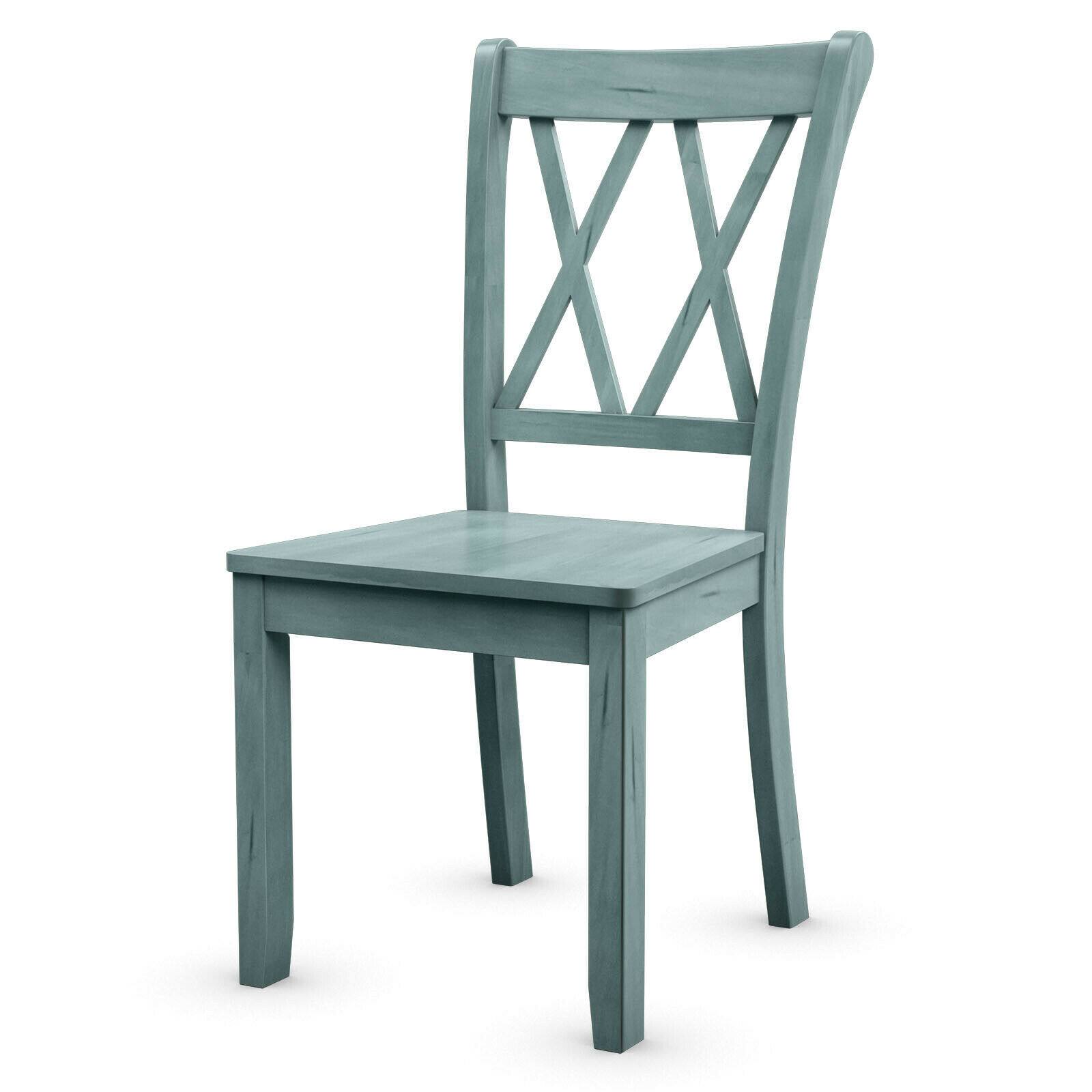 Alt View 9. Gymax - Gymax Set of 4 Wooden Dining Side Chair Armless Chair Home Kitchen Mint Green - Mint Green.