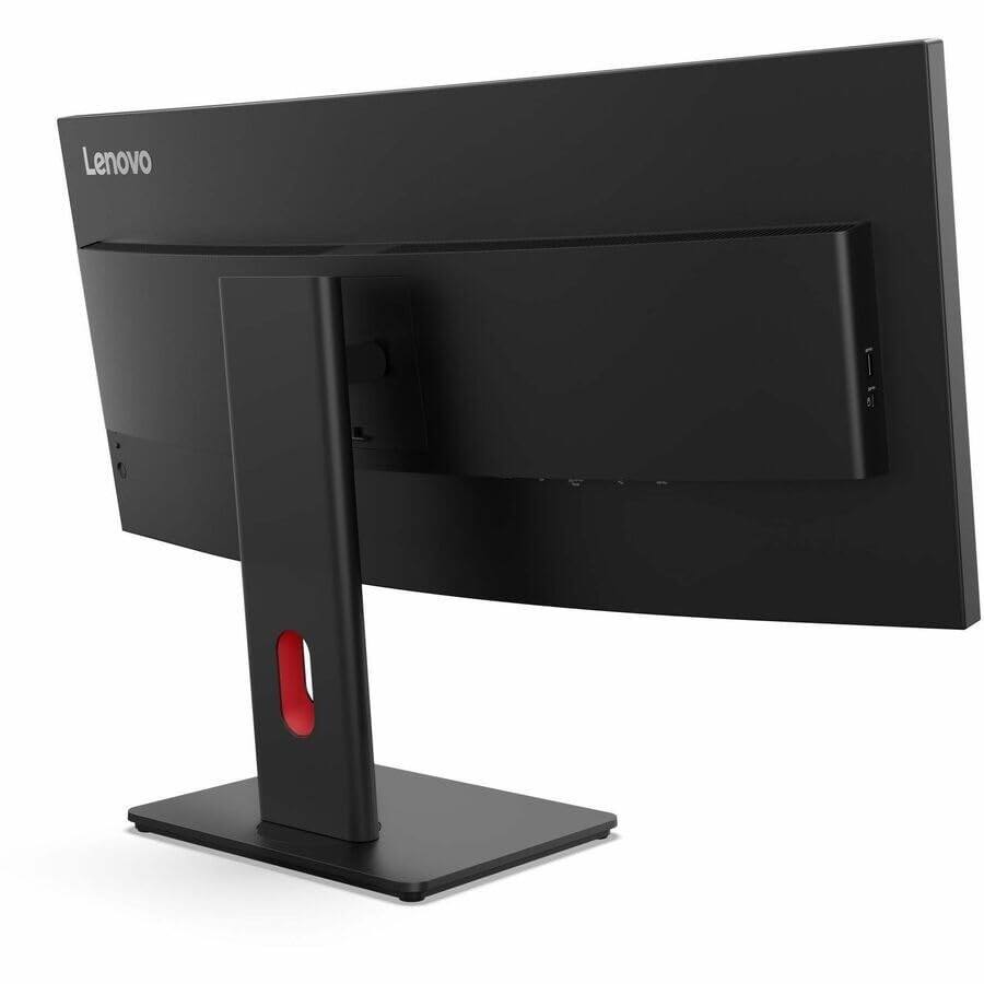Left. Lenovo - Lenovo ThinkVision T34WD-40 34" Class UW-QHD Curved Screen LED Monitor - 21:9 - Eclipse Black - 34" Viewable - Vertical - Black.