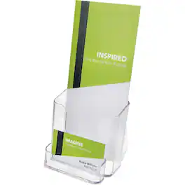 Deflecto - Single Compartment DocuHolder w/ Business Card Holder - 2 Compartments - 7.75" Height x 4.37" Width x 4.12" Dep