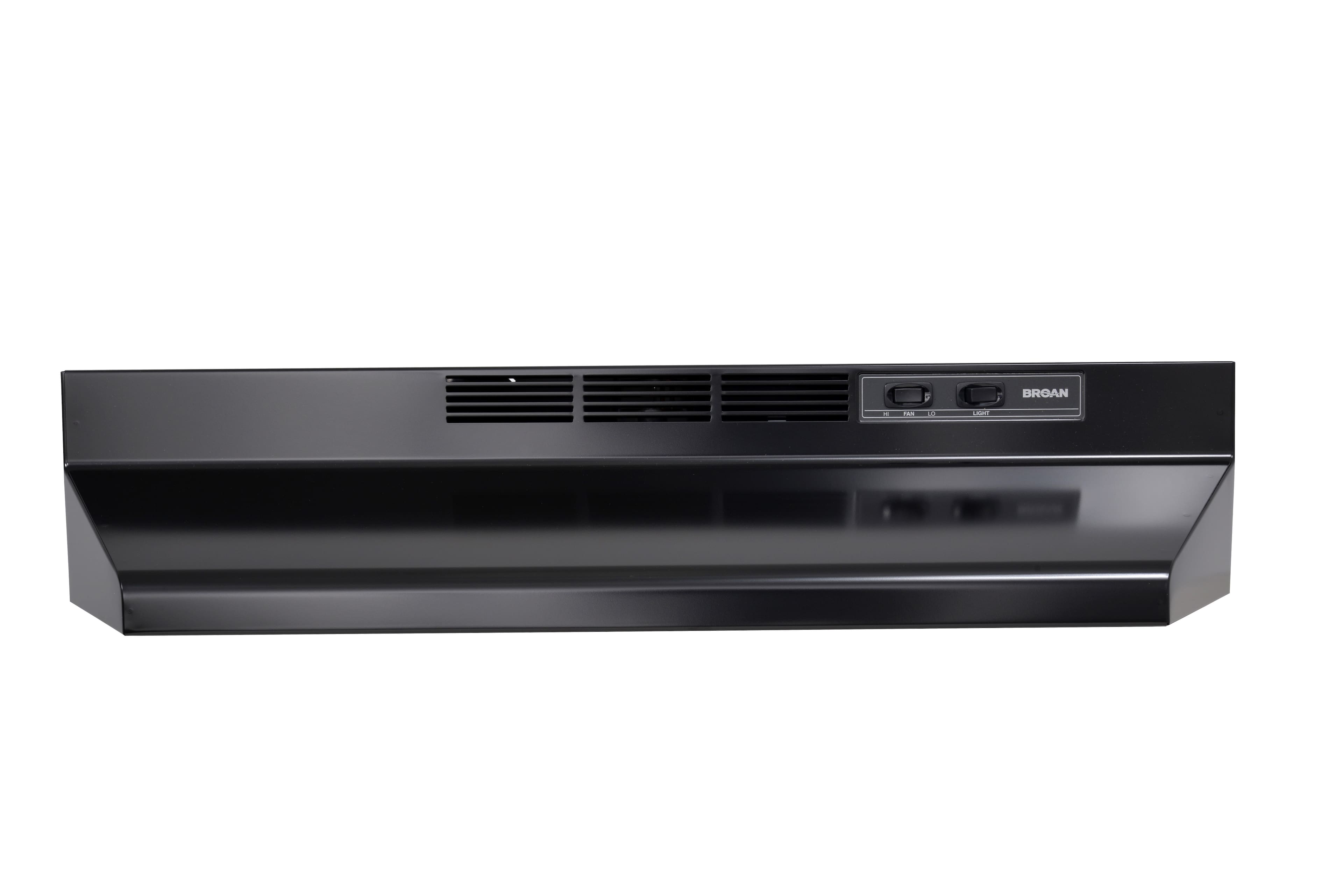 Front. Broan - Broan® 30-Inch Convertible Under-Cabinet Range Hood, 230 Max Blower CFM - Black.