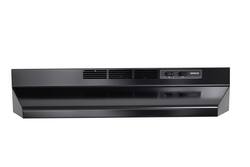 Broan - 30 inches - Convertible - Under cabinet Range Hood - Black - Front_Zoom