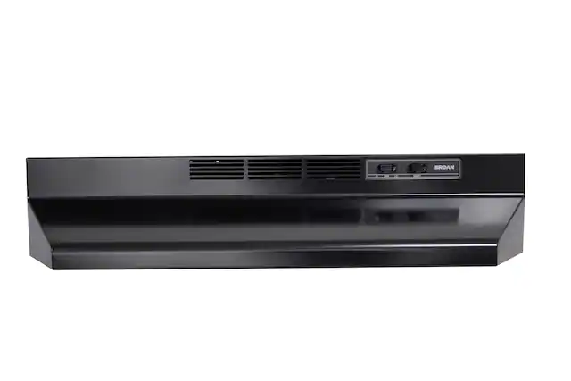Front. Broan - Broan® 30-Inch Convertible Under-Cabinet Range Hood, 230 Max Blower CFM - Black.