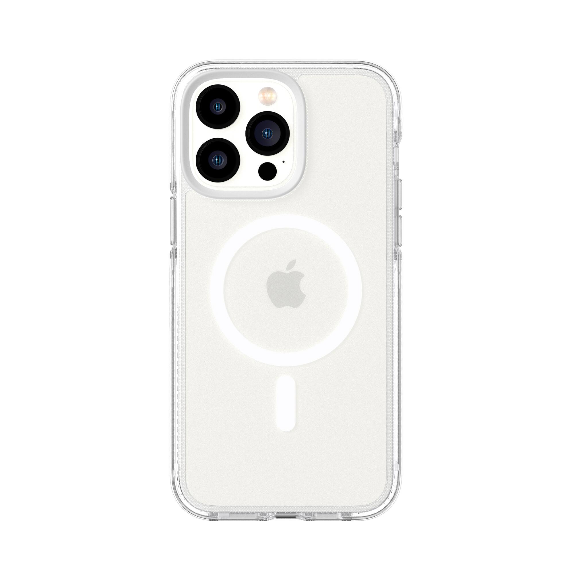 Front. Tech21 - EvoCrystal Case with MagSafe for Apple iPhone 14 Pro Max - White.