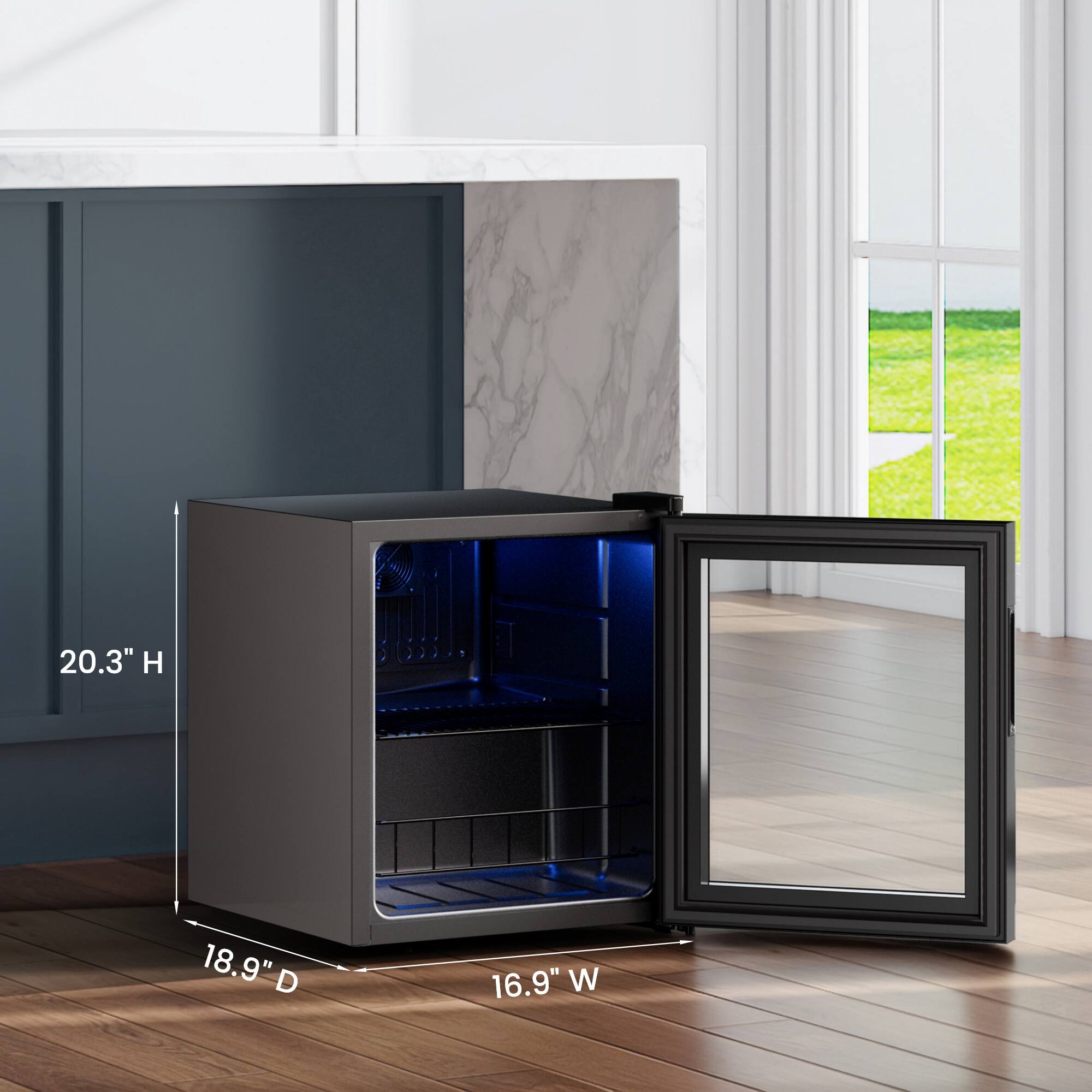 20.3" H 18.9" D 16.9" W