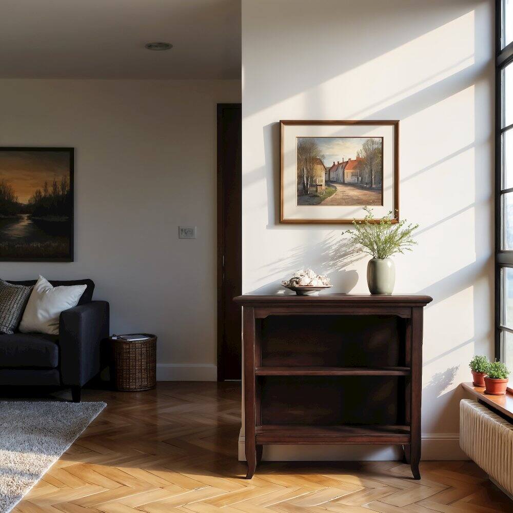 Alt View 3. Starlight Canyon Home - Dark Brown 2 Shelf Bookcase - Short Bookshelf for Farmhouse or Small Spaces - Dark Brown.