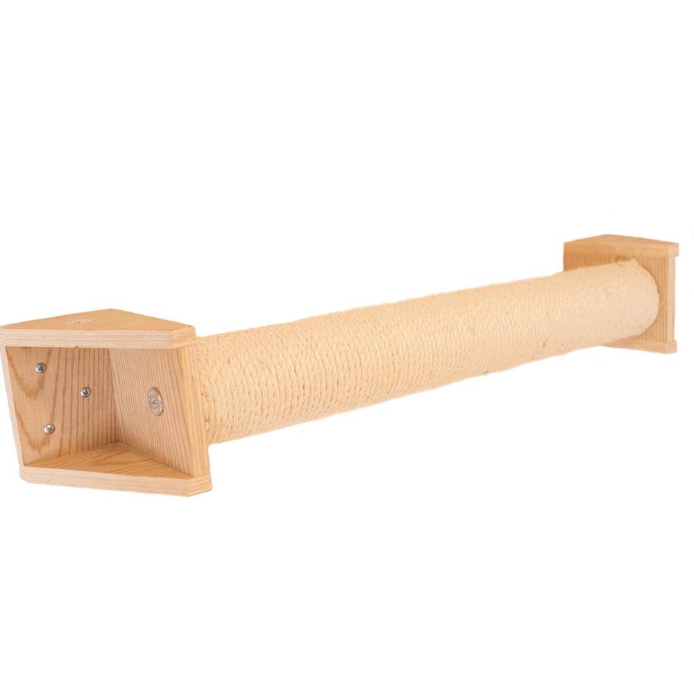 Alt View 1. Armarkat - Real Wood Wall Series Scratching Post - Beige.