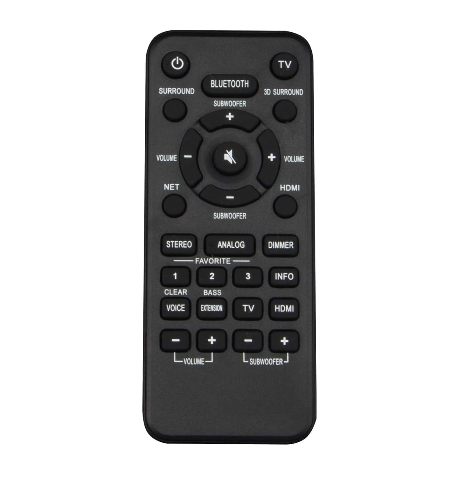 Photos - Remote control Yamaha VINABTY - Replaced  VAH0130 Fits for  Soundbar YAS-408 YAS-408BL ATS-4080 ATS-4080BL - Black 