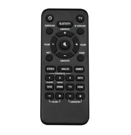 VINABTY - Replaced Remote Control VAH0130 Fits for Yamaha Soundbar YAS-408 YAS-408BL ATS-4080 ATS-4080BL - Black