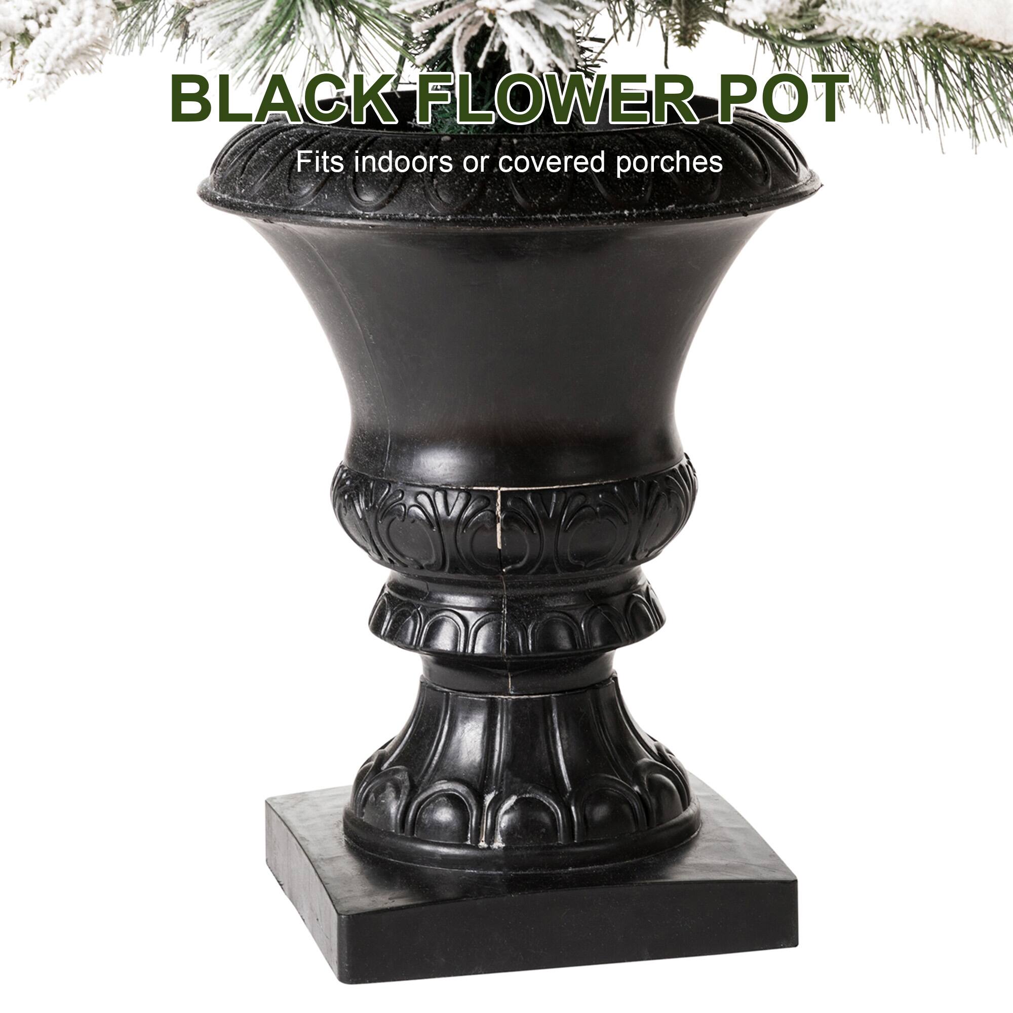 BLACK FLOWER POT  
Fits indoors or covered porches