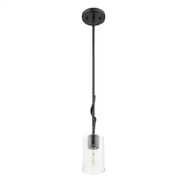 Prominence Home - Lantier 1-Light Mini Pendant with Clear Glass, Matte Black