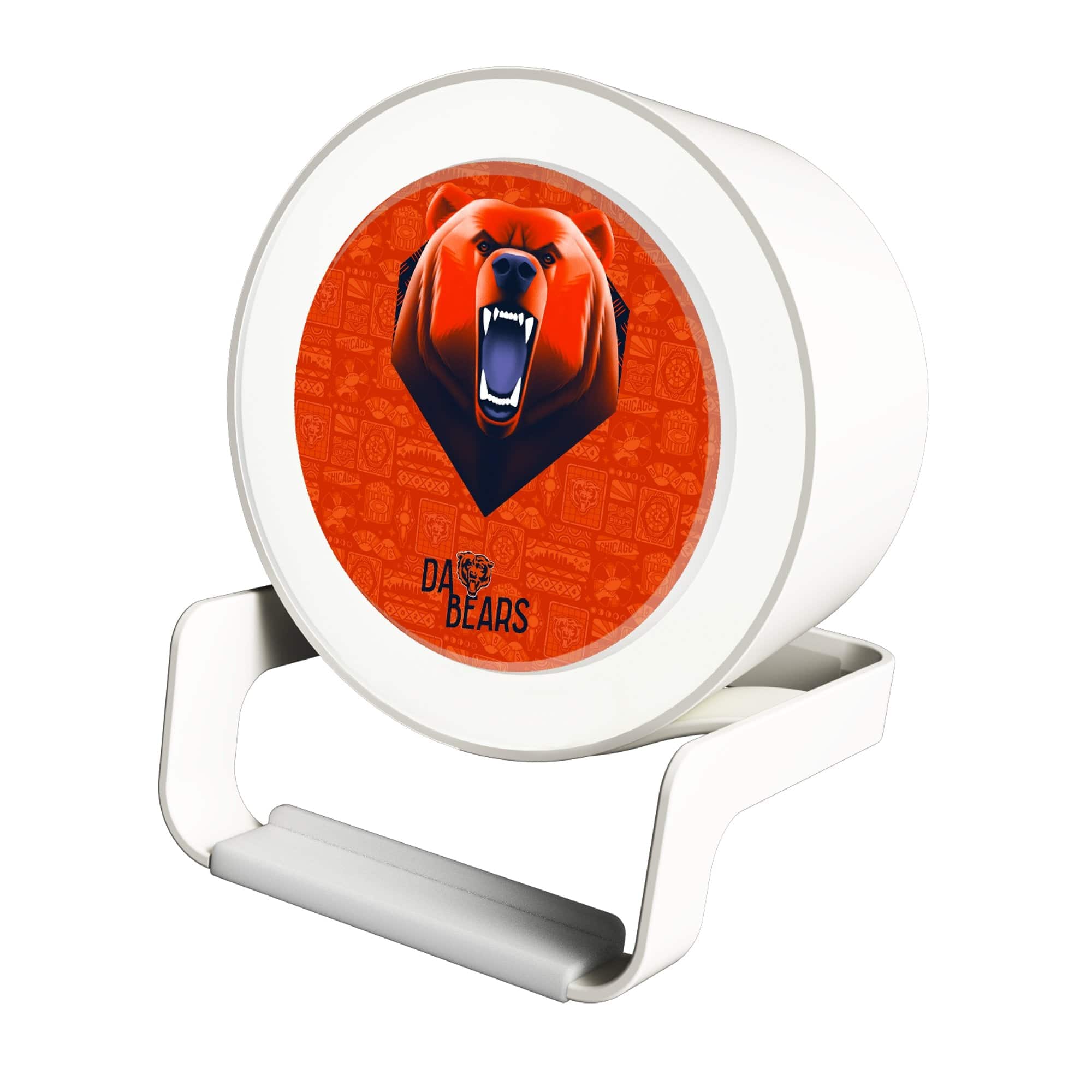 Keyscaper - Chicago Bears Night Light Charger with Bluetooth Speaker - White