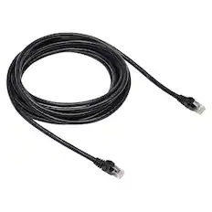 Front. C2G - 757120152958 10 Feet Ethernet Cable - Black - CAT6 - Plenum CMP-Rated - RJ45 - Male to Male - Non-Booted UTP - Network P - Black.