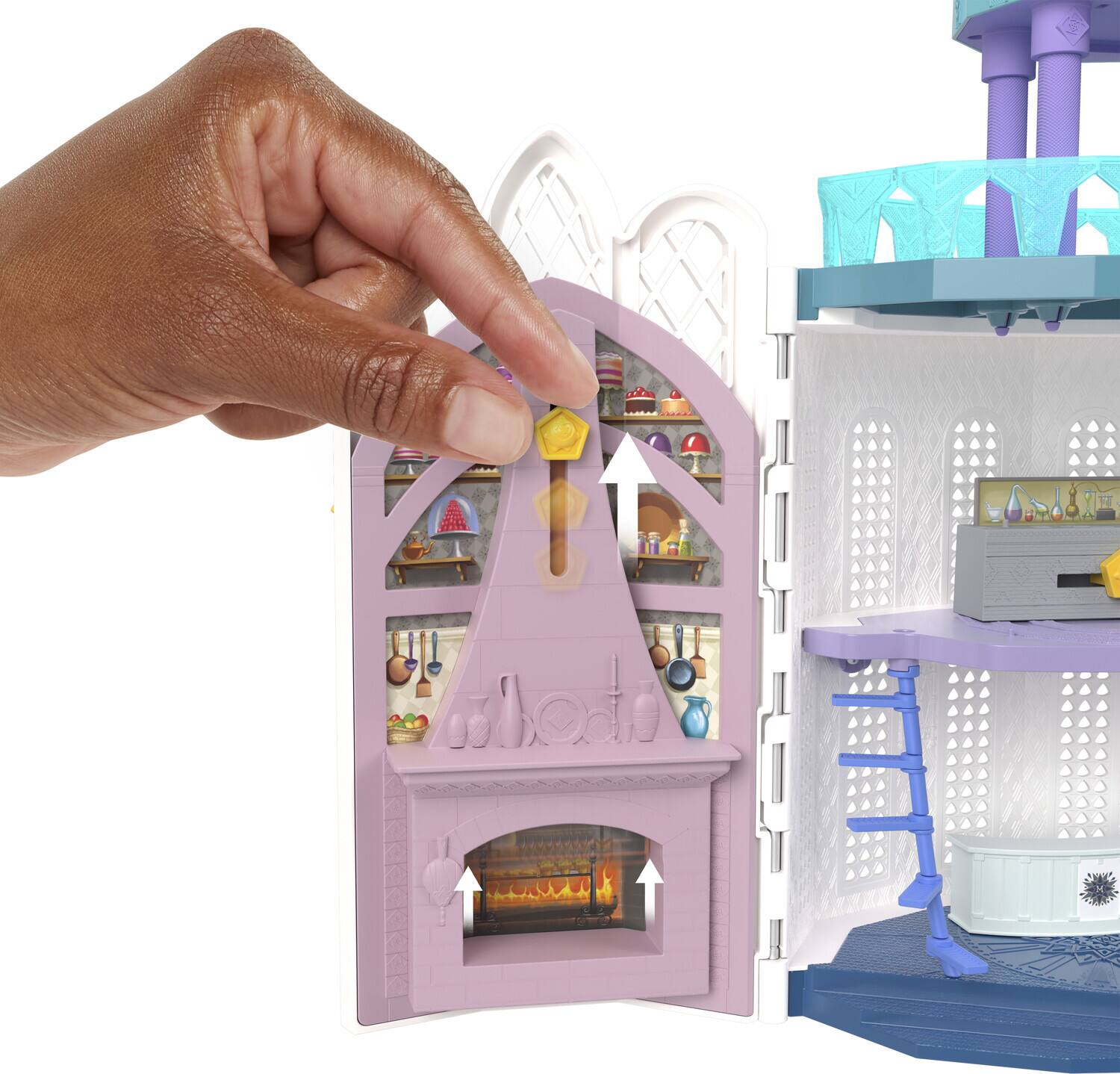 Alt View 4. Mattel - Mattel - Disney's Wish Rosas Castle Dollhouse Playset with Posable Mini Dolls   - Collectibles - Multicolor.