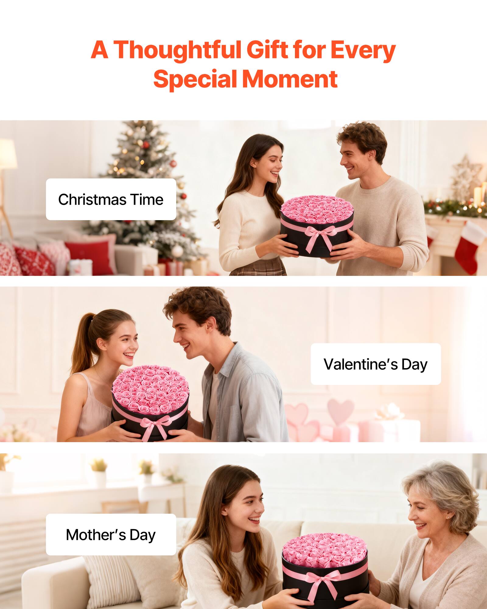 A Thoughtful Gift for Every Special Moment

Christmas Time

Valentine's Day

Mother's Day
