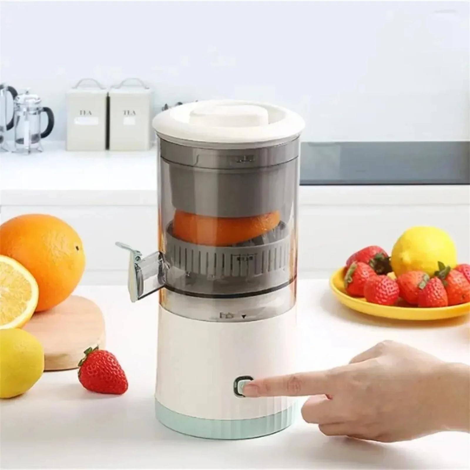 Alt View 1. Luckbyte - Portable Electric Citrus Juicer - Cordless USB-C Rechargeable Orange Squeezer, 150W One-Touch Juicing for Travel & Home - White.