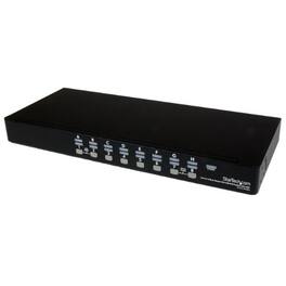 Startech - 16 Port 1U Rack Mount USB KVM Switch Kit w/ OSD & Cables - Black