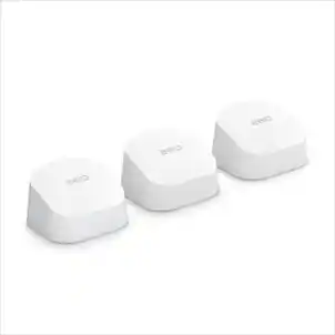 eero - 6 Dual-band Mesh Wi-Fi 6 System (3-pack) - White