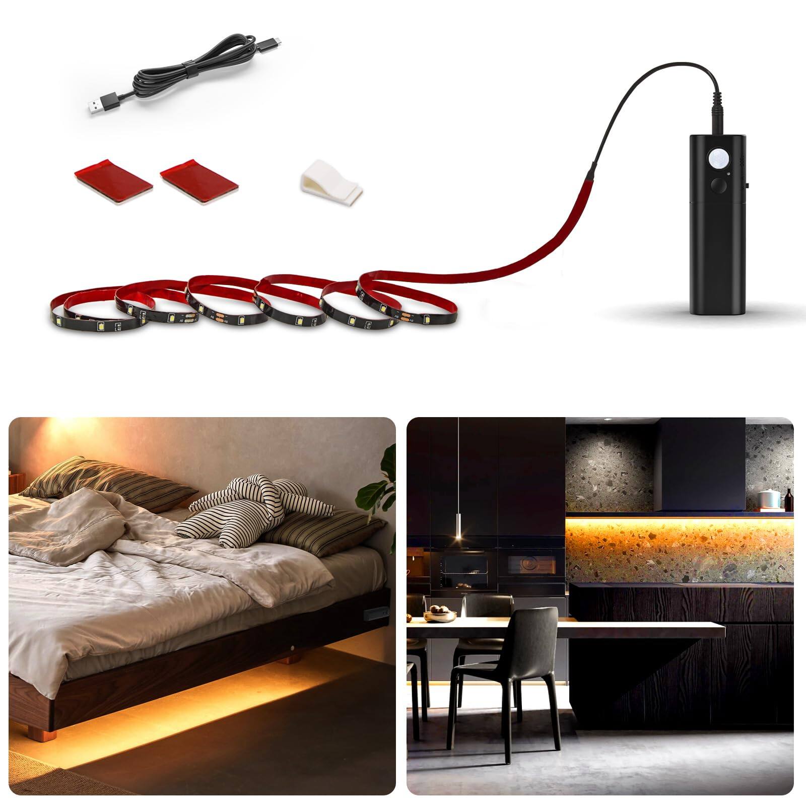 Warm White 6.56ft Black