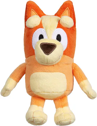 Front. Moose Toys - Bluey Family & Friends 7 Inch Character Plush | Bingo - Orange.