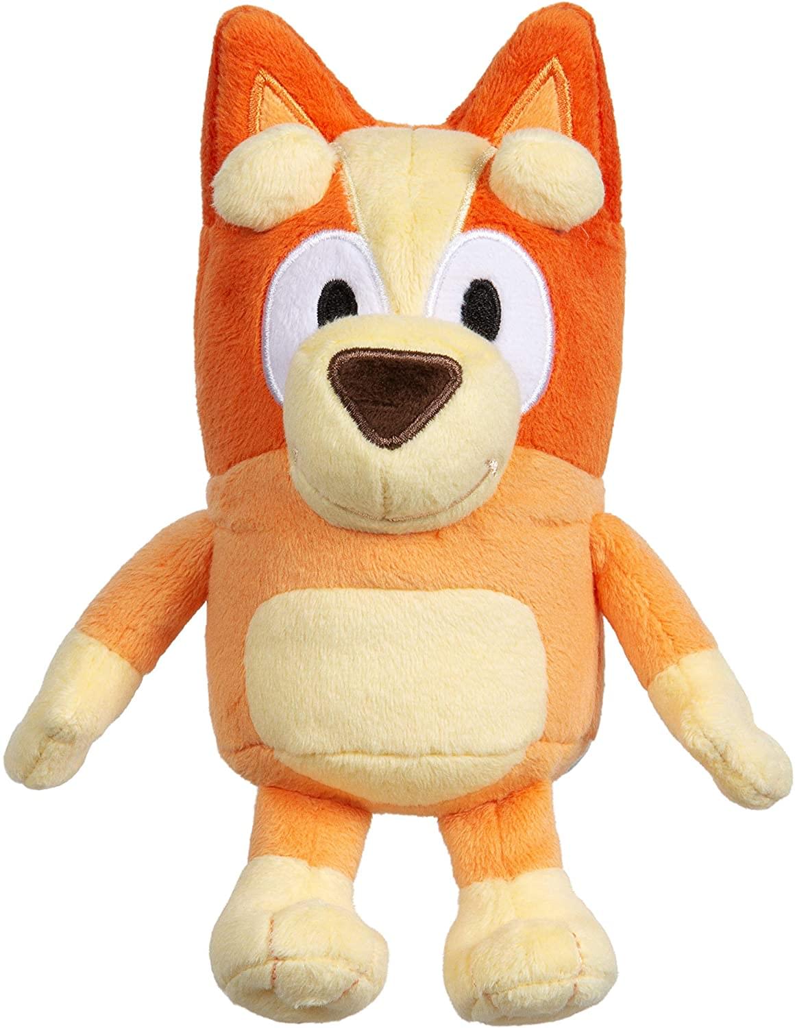 Front. Moose Toys - Bluey Family & Friends 7 Inch Character Plush | Bingo - Orange.