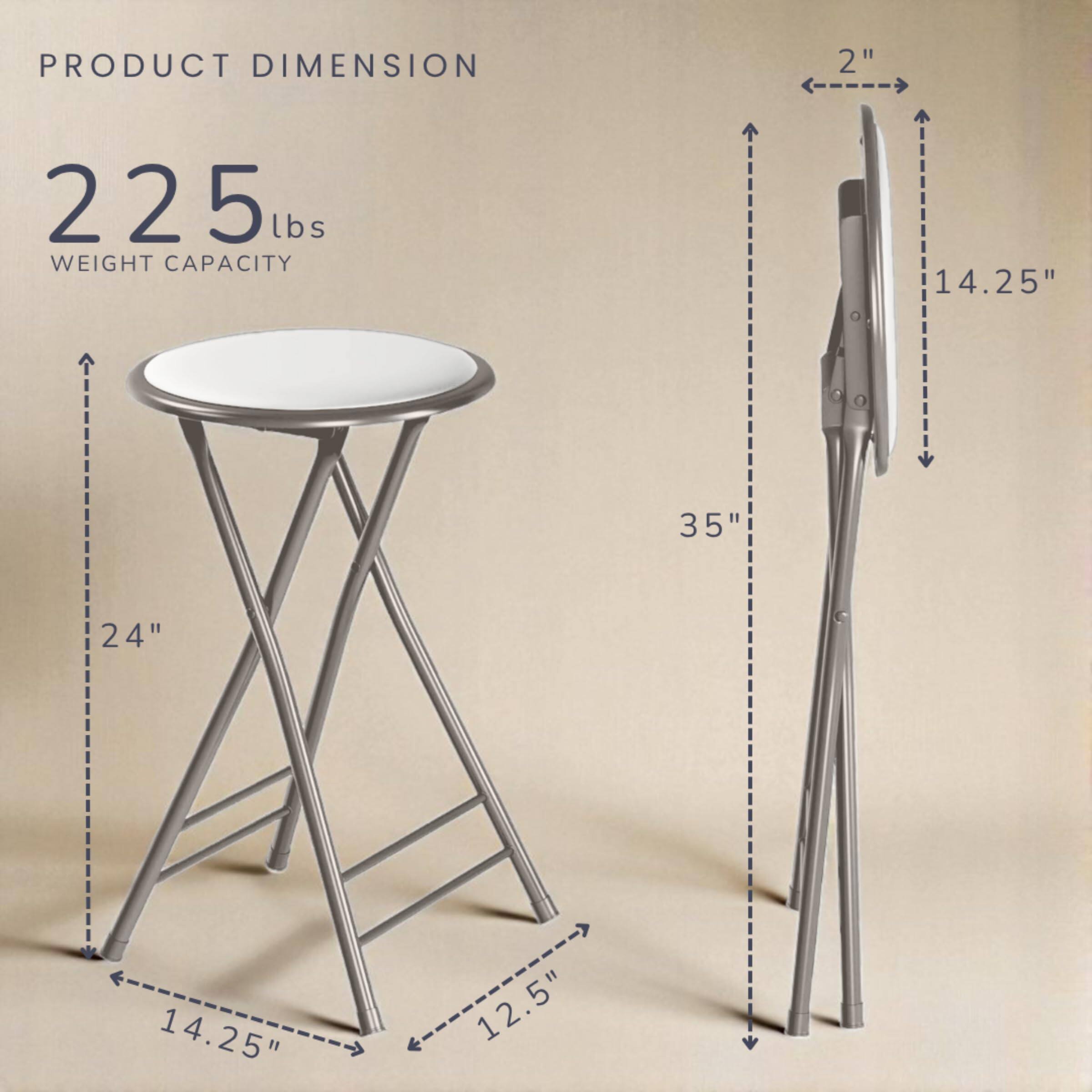 PRODUCT DIMENSION  
2" x 14.25" x 12.5" x 24" x 35"  
WEIGHT CAPACITY: 225 lbs