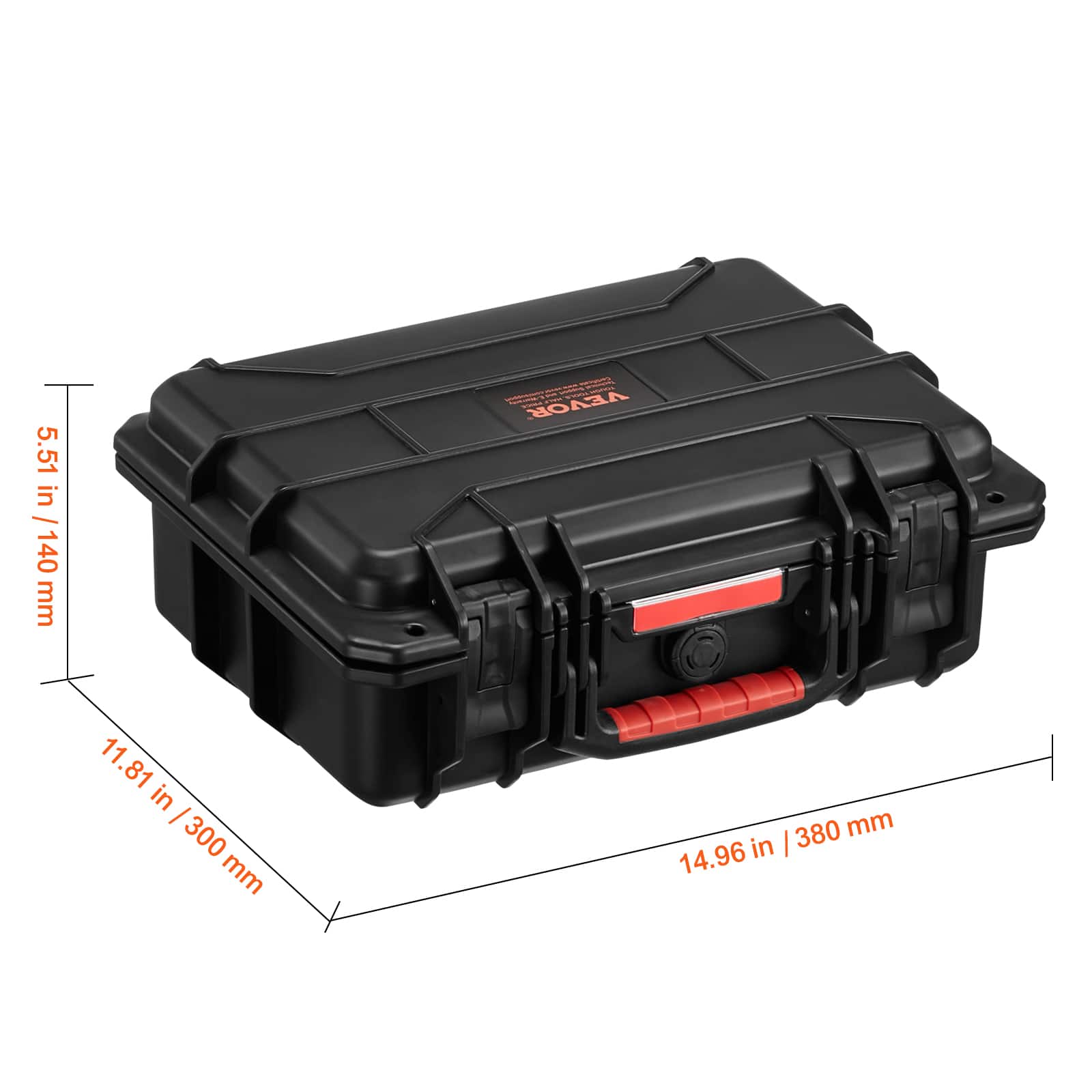 VEVOR Weatherproof Hard Case, Heavy Duty Protective Dry Box Case
