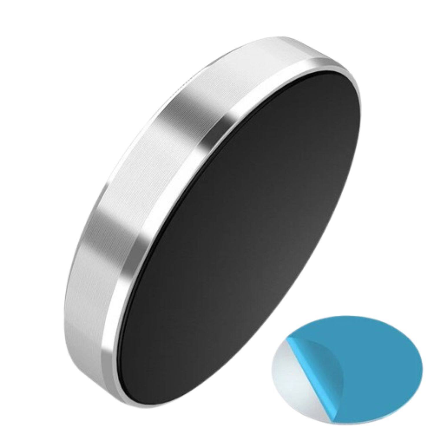 Home Collection - 2-Pack Magnetic Universal Car Mount Holder for Cell Phone – 360° Rotating Dashboard & Air Vent Stand - Silver