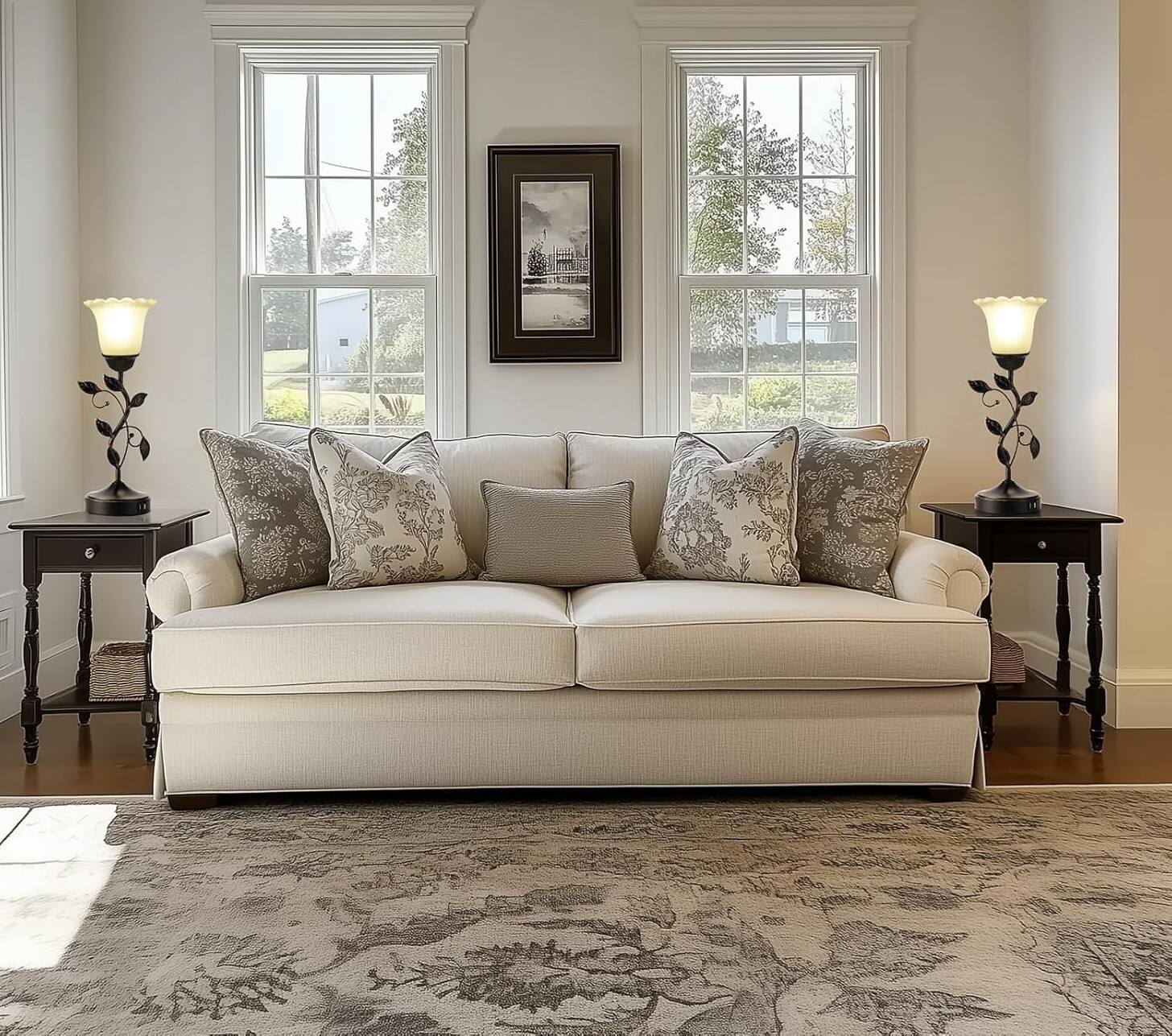 Alt View 3. FINEAK - Set of 2 Rustic Touch Dimmable Table Lamps with USB Ports - 2 Pack - Black.