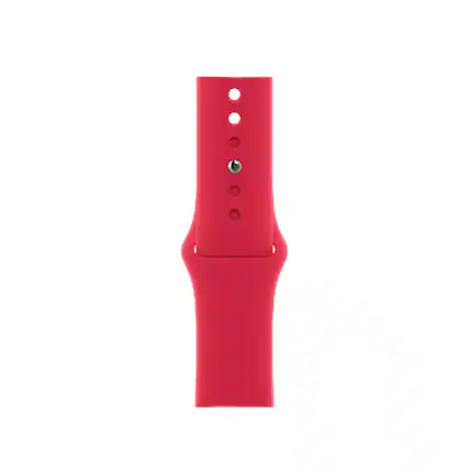 Front. Apple - Apple Watch Band - Sport Band (45mm) - (PRODUCT) RED - M/L - Red.