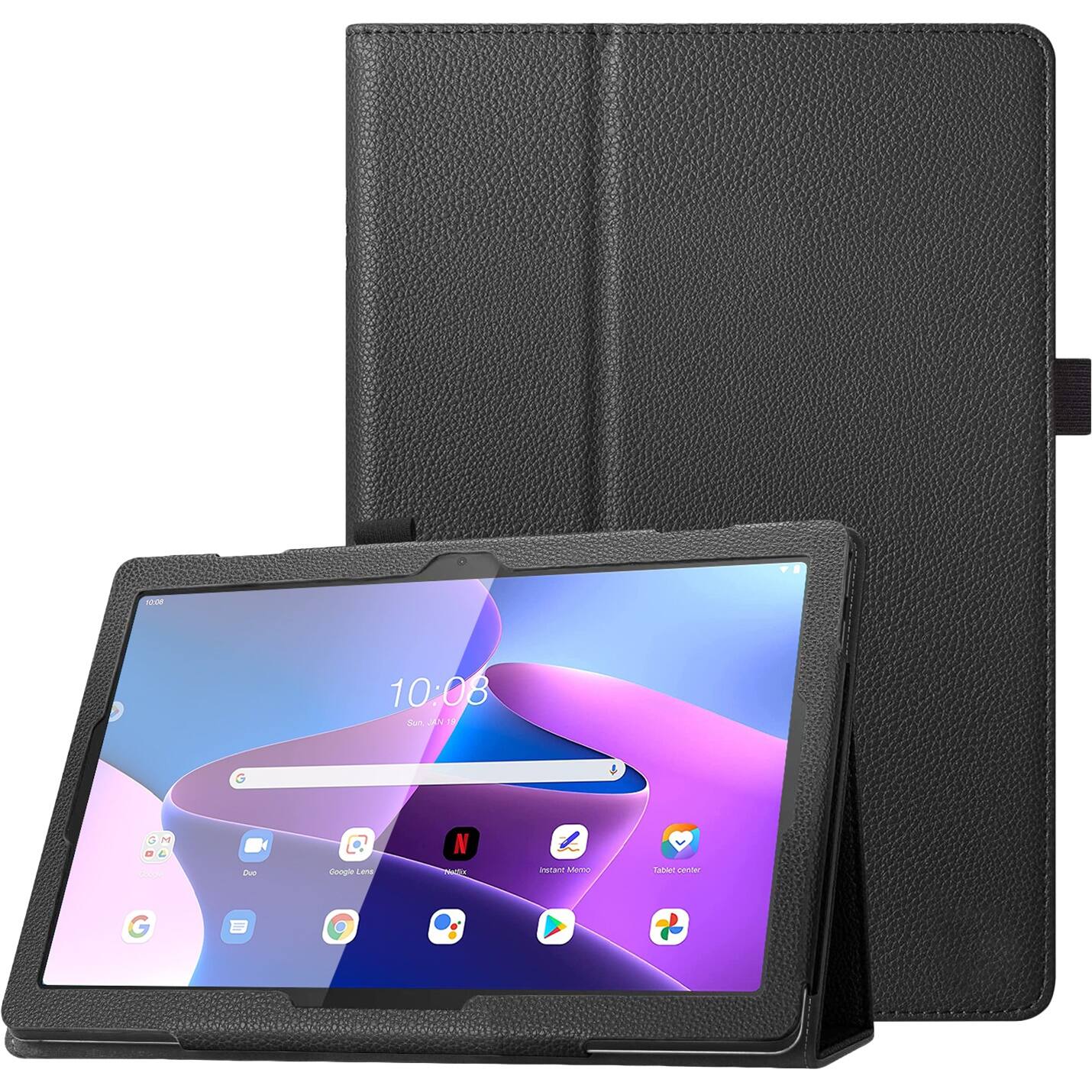 Alt View 11. SaharaCase - Folio Case for Lenovo Tab M10 Plus (3rd Gen) - Black.
