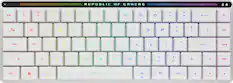 Republic of Gamers keyboard with rainbow colors.