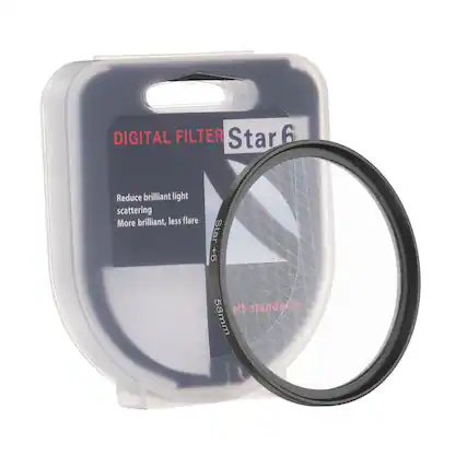 DIGITAL FILTER Star 6
Reduce brilliant light scattering
More brilliant, less flare
Star +6 HS standard
58mm